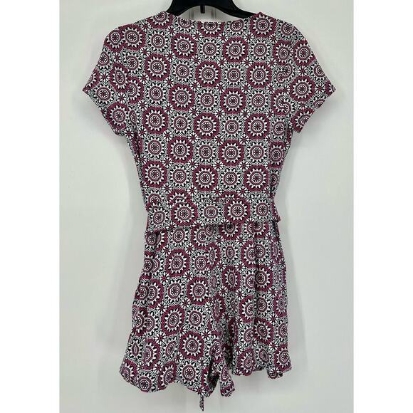 Boden Caroline Pink Floral Jersey Romper Playsuit Short Sleeve Size 8P - Picture 6 of 8